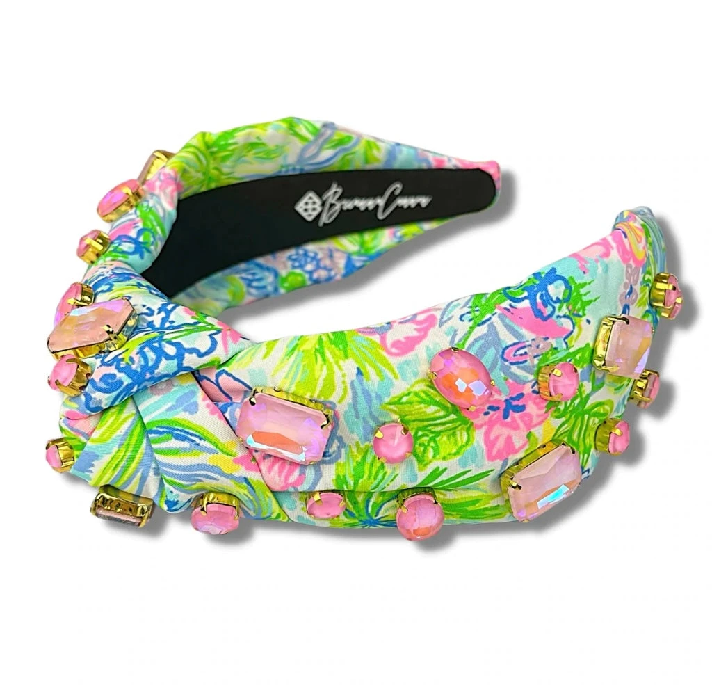 Flash Sale π₯ Brianna Cannon Bright Floral Headband With Large Pink Iridescent Crystals New Arrivals π 4 Brianna Cannon Bright Floral Headband With Large Pink Iridescent Crystals New Arrivals