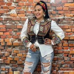 Deals 👍 Double D Ranch - Folk Foray Collection Vests Festival Of Colors Vest ⌛ 9 Double D Ranch - Folk Foray Collection Vests Festival Of Colors Vest