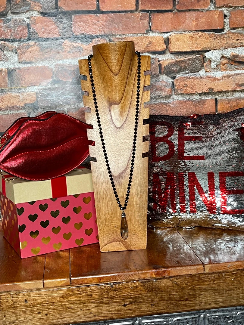 Wholesale π₯° The Sparkling Spur Jewelry Smoke Crystal Drop W/Black Cut Beads π 3 The Sparkling Spur Jewelry Smoke Crystal Drop W/Black Cut Beads