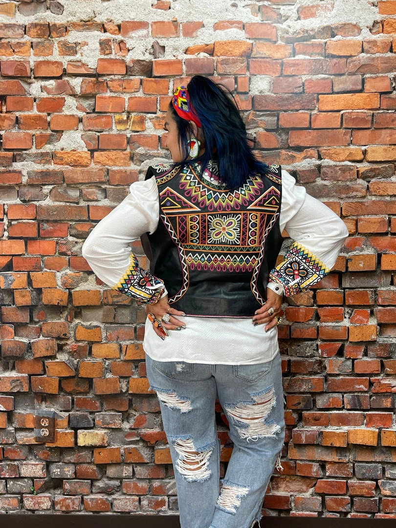 Deals 👍 Double D Ranch - Folk Foray Collection Vests Festival Of Colors Vest ⌛ 4 Double D Ranch - Folk Foray Collection Vests Festival Of Colors Vest