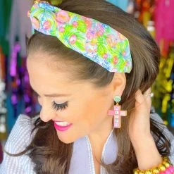Flash Sale π₯ Brianna Cannon Bright Floral Headband With Large Pink Iridescent Crystals New Arrivals π 7 Brianna Cannon Bright Floral Headband With Large Pink Iridescent Crystals New Arrivals