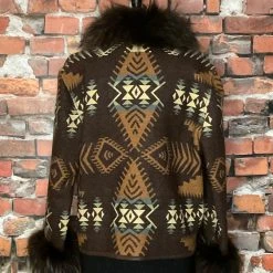 Double D Ranch - Gayle Collection TIFFIANY'S CLOSET The Coffee House Coat With Raccoon Trim