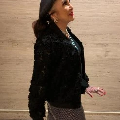 Tasha Polizzi Jackets Rosette & Leopard Jacket