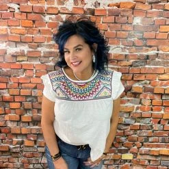 Double D Ranch Wear - Folk Foray Collection Palomita Top