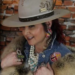 Outlet ๐ Double D Ranch Wear - Cynthia Hats/Headbands/Scarves/Gloves Making Horse Medicine Hat ๐ 12 Double D Ranch Wear - Cynthia Hats/Headbands/Scarves/Gloves Making Horse Medicine Hat