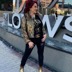 The Sparkling Spur Jackets Tweed And Sequin Jacket