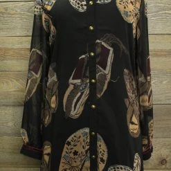 Double D Ranch Wear Sheer Moccasin Tunic