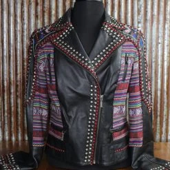Double D Ranch Wear Flowers & Mirrors Leather Jacket TIFFIANY'S CLOSET