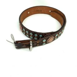 Double J Saddlery Handbags/Belts/Accessories Brown Vintage Tooled Belt