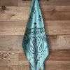 A Rare Bird Turquoise Bandana Print Scarf