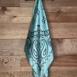 A Rare Bird Turquoise Bandana Print Scarf