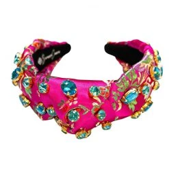 Deals 🔔 Brianna Cannon Hot Pink Silk Floral Headband With Hand-Sewn Crystals 👍 8 Brianna Cannon Hot Pink Silk Floral Headband With Hand-Sewn Crystals