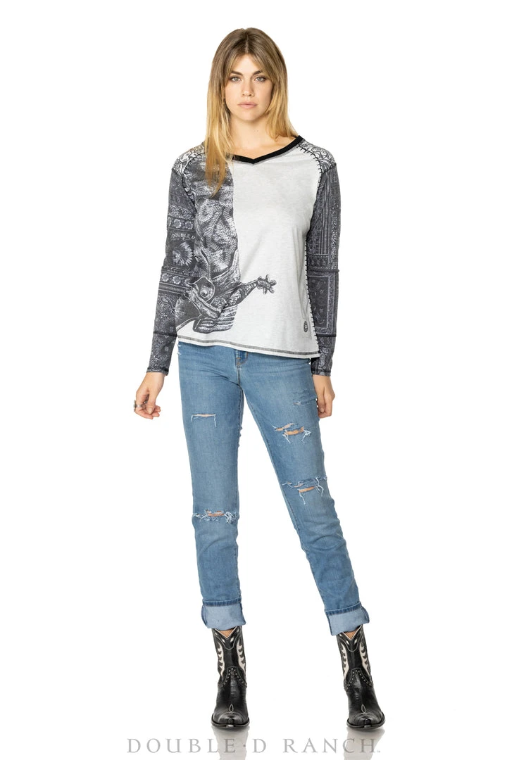 New 💯 Double D Ranch Wear - Wild Horses Collection Hide Tickler Top Tops 🎁 9 Double D Ranch Wear - Wild Horses Collection Hide Tickler Top Tops