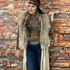 A. Tsagas Long Leather Vest With Lynx Fur TIFFIANY'S CLOSET