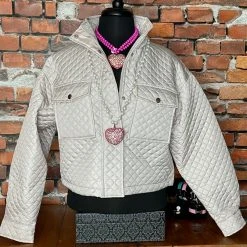 The Sparkling Spur Cropped Quilted Jacket Jackets