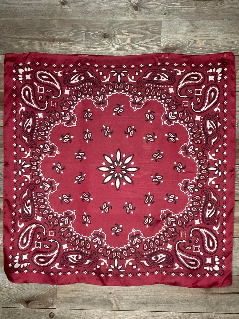 Wholesale ๐ A Rare Bird Hats/Headbands/Scarves/Gloves Fancy Red Bandanna โ 3 A Rare Bird Hats/Headbands/Scarves/Gloves Fancy Red Bandanna