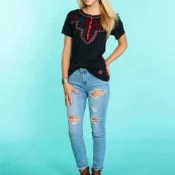 Double D Ranch Wear Tops Born In The USA Tee