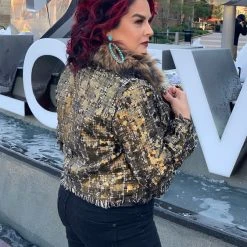 The Sparkling Spur Jackets Tweed And Sequin Jacket