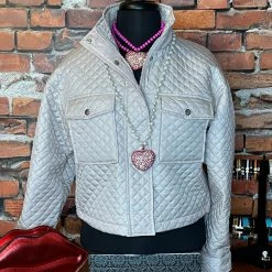 The Sparkling Spur Cropped Quilted Jacket Jackets