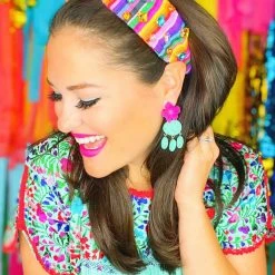 Brianna Cannon Hats/Headbands/Scarves/Gloves Rainbow Serape Fiesta Crystal Headband