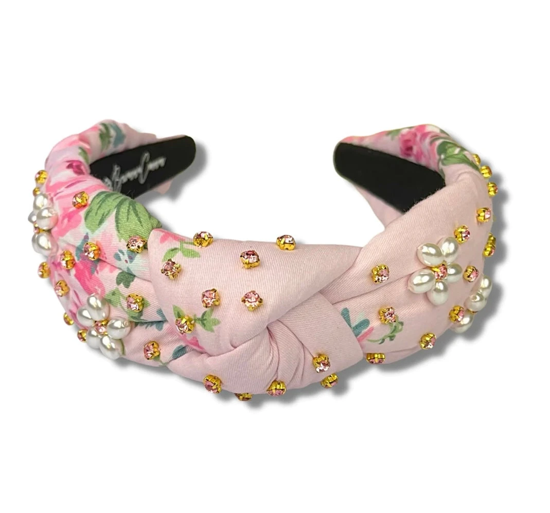 Budget π Brianna Cannon Light Pink Floral Headband With Pearl Flowers β 4 Brianna Cannon Light Pink Floral Headband With Pearl Flowers