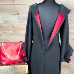 The Sparkling Spur Dresses Black & Red Ruffle Dress