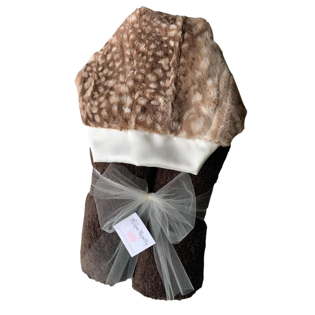 Budget β¨ The Sparkling Spur Plush Hooded Bath Towel - Fawn π 3 The Sparkling Spur Plush Hooded Bath Towel - Fawn