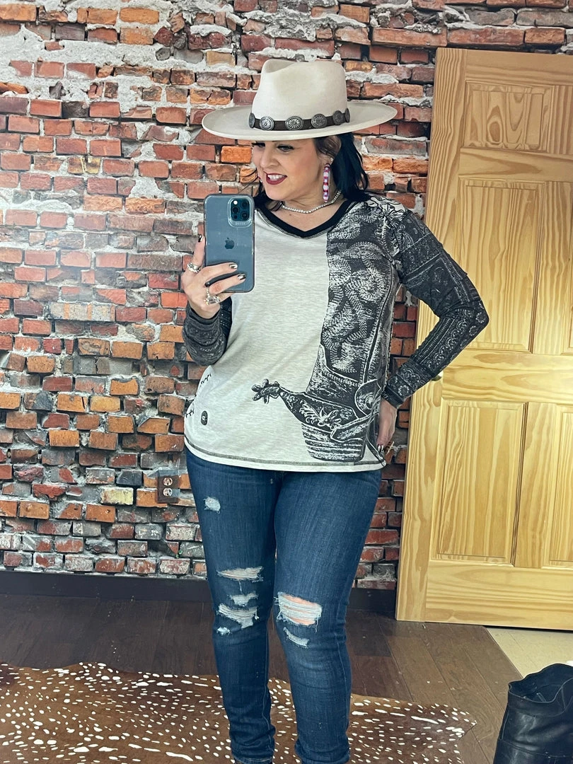 New 💯 Double D Ranch Wear - Wild Horses Collection Hide Tickler Top Tops 🎁 4 Double D Ranch Wear - Wild Horses Collection Hide Tickler Top Tops