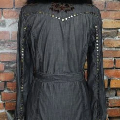 Double D Ranch Wear Jacket With Removeable Fur Collar