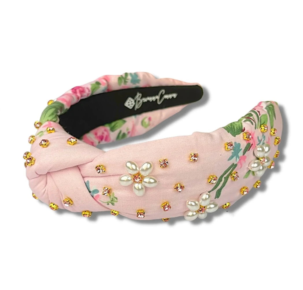 Budget π Brianna Cannon Light Pink Floral Headband With Pearl Flowers β 5 Brianna Cannon Light Pink Floral Headband With Pearl Flowers