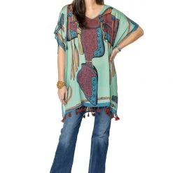Double D Ranch Wear - Wild Horses Collection Ponchos & Dusters Saddle Up Poncho