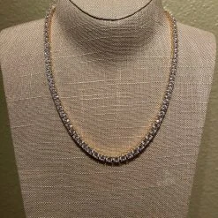 The Sparkling Spur New Arrivals 18" Gold Tennis Necklace