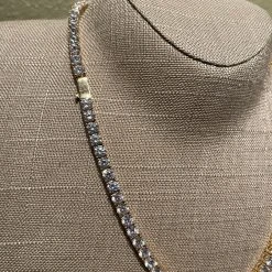 The Sparkling Spur New Arrivals 18" Gold Tennis Necklace