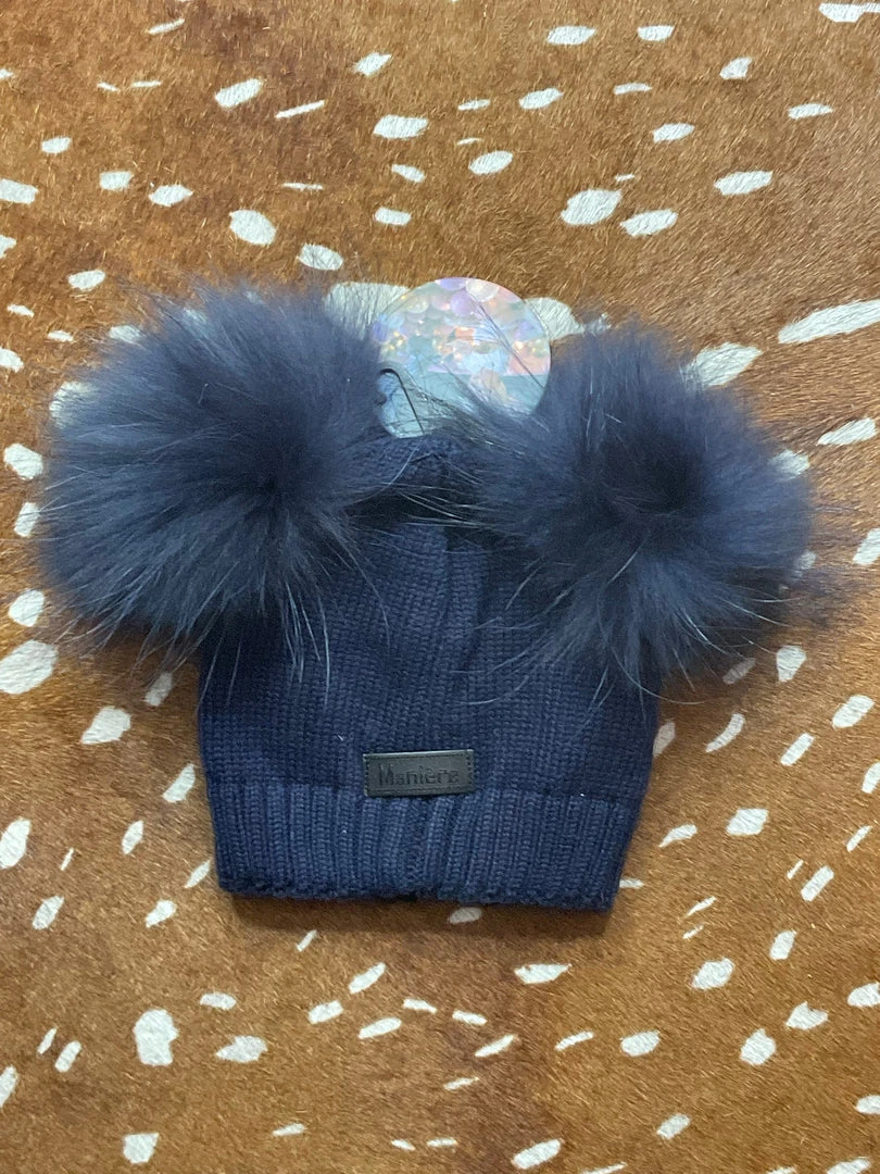 Best reviews of β€οΈ Maniere Kid's Hats Double Raccoon Fur Baby Pom Beanie 𧨠4 Maniere Kid's Hats Double Raccoon Fur Baby Pom Beanie