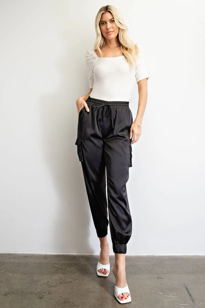 Hot Sale ❤️ The Sparkling Spur Satin Jogging Pants 🧨 4 The Sparkling Spur Satin Jogging Pants
