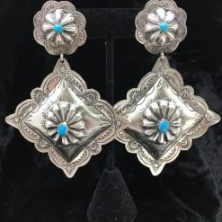 The Sparkling Spur Silver Southwest Earrings - Diamonds